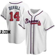 Adam Duvall Men's Atlanta Braves White Replica Home Jersey