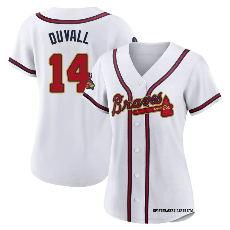 Adam Duvall Women's Atlanta Braves Gold Authentic White 2022 Program Jersey