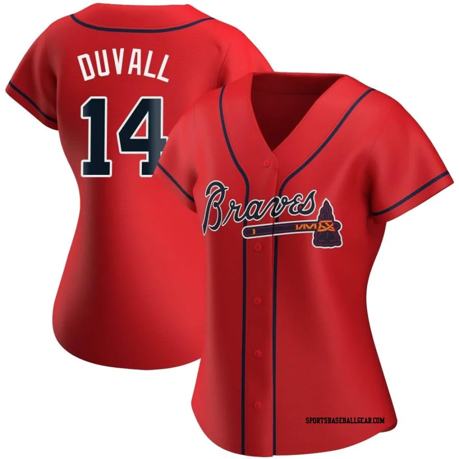 Adam Duvall Women's Atlanta Braves Red Authentic Alternate Jersey