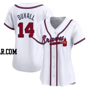 Adam Duvall Women's Atlanta Braves White Limited Home Jersey