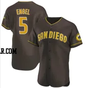 Adam Engel Men's San Diego Padres Brown Authentic Road Jersey