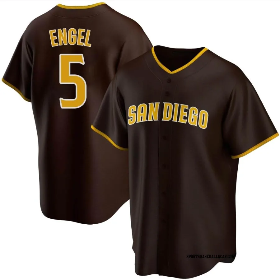 Adam Engel Men's San Diego Padres Brown Replica Road Jersey