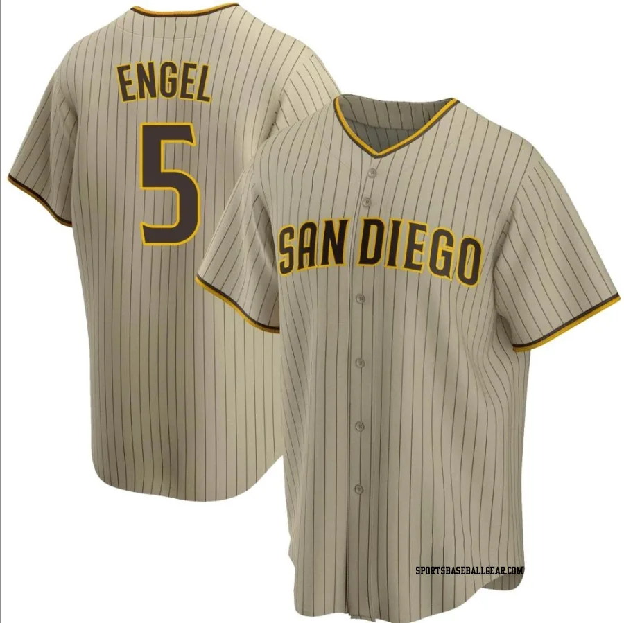 Adam Engel Men's San Diego Padres Sand/Brown Replica Alternate Jersey