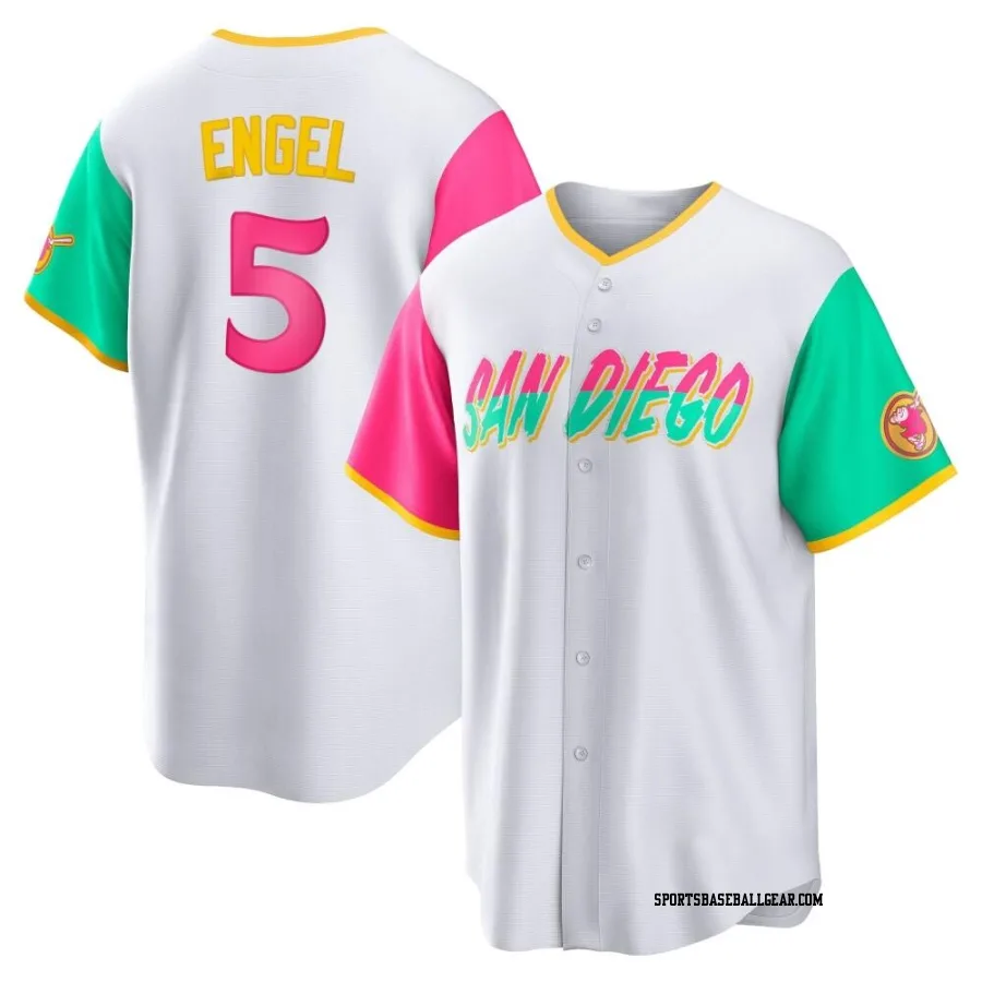 Adam Engel Men's San Diego Padres White Replica 2022 City Connect Jersey