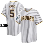 Adam Engel Men's San Diego Padres White Replica 2024 World Tour Seoul Series Home Jersey