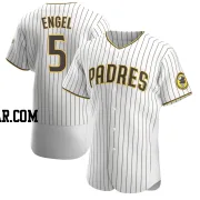 Adam Engel Men's San Diego Padres White/Brown Authentic Home Jersey