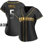 Adam Engel Women's San Diego Padres Black Golden Replica Alternate Jersey