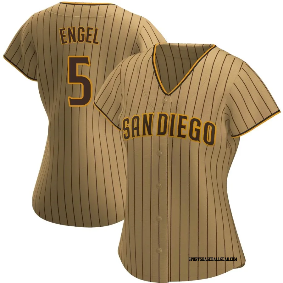 Adam Engel Women's San Diego Padres Tan/Brown Replica Alternate Jersey