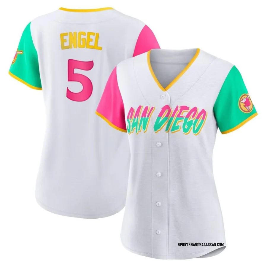 Adam Engel Women's San Diego Padres White Replica 2022 City Connect Jersey