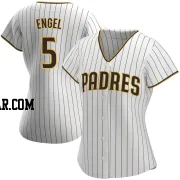 Adam Engel Women's San Diego Padres White/Brown Authentic Home Jersey