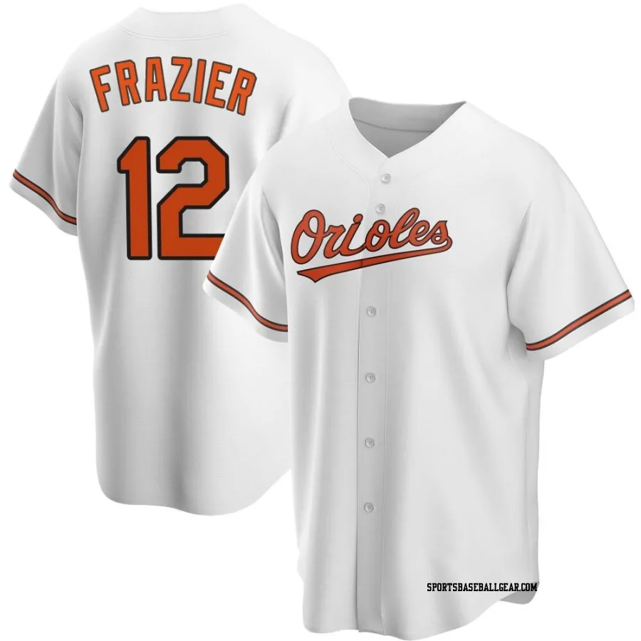 Adam Frazier Men's Baltimore Orioles White Replica Home Jersey