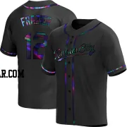 Adam Frazier Men's Kansas City Royals Black Holographic Replica Alternate Jersey