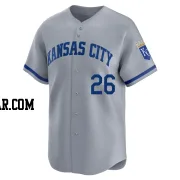 Adam Frazier Men's Kansas City Royals Gray Limited Away Jersey