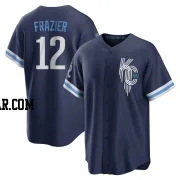 Adam Frazier Men's Kansas City Royals Navy Replica 2022 City Connect Jersey