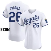 Adam Frazier Men's Kansas City Royals White Elite Home Jersey