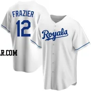 Adam Frazier Men's Kansas City Royals White Replica Home Jersey