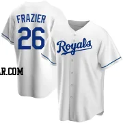 Adam Frazier Men's Kansas City Royals White Replica Home Jersey