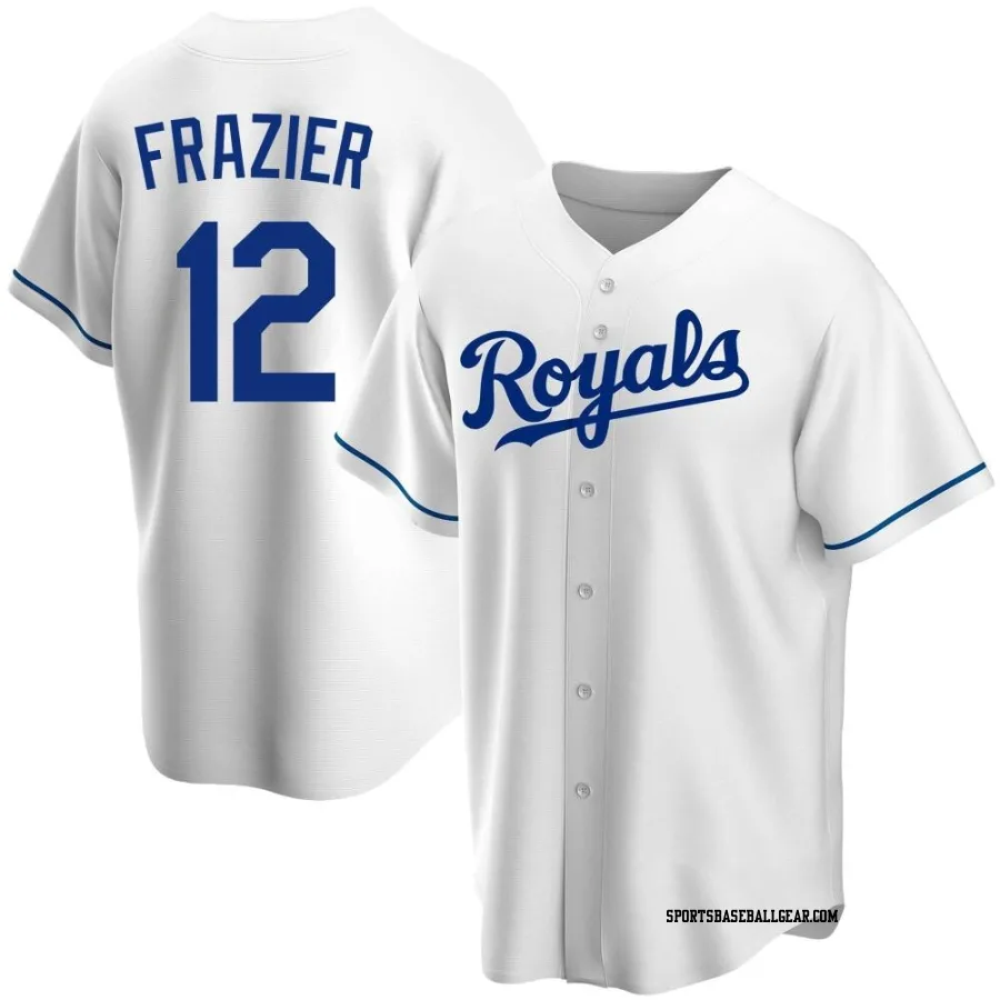 Adam Frazier Men's Kansas City Royals White Replica Home Jersey