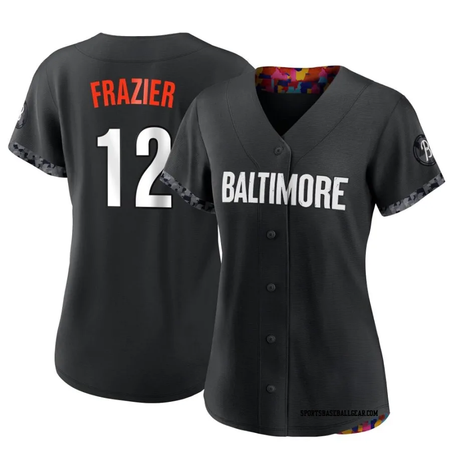 Adam Frazier Women's Baltimore Orioles Black Replica 2023 City Connect Jersey