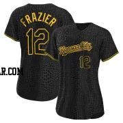 Adam Frazier Women's Kansas City Royals Black Replica Snake Skin City Jersey