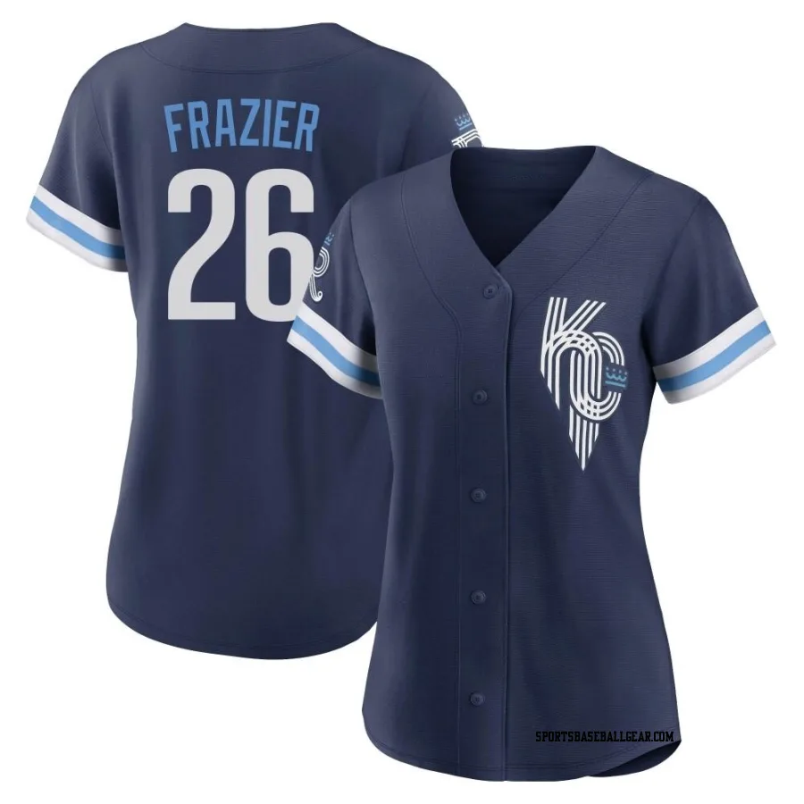 Adam Frazier Women's Kansas City Royals Navy Replica 2022 City Connect Jersey