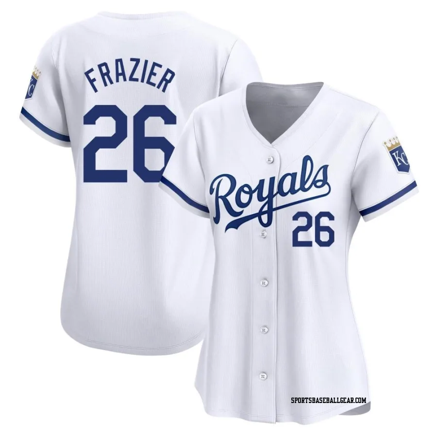 Adam Frazier Women's Kansas City Royals White Limited Home Jersey