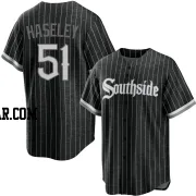 Adam Haseley Men's Chicago White Sox Black Replica 2021 City Connect Jersey