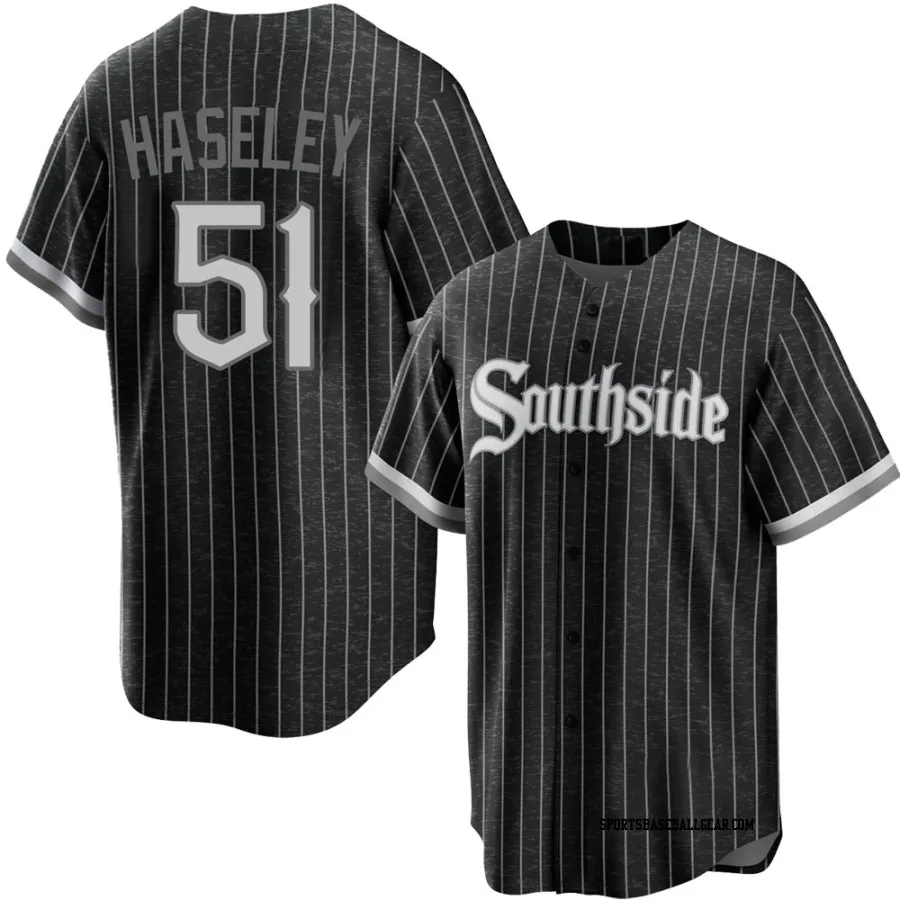 Adam Haseley Men's Chicago White Sox Black Replica 2021 City Connect Jersey