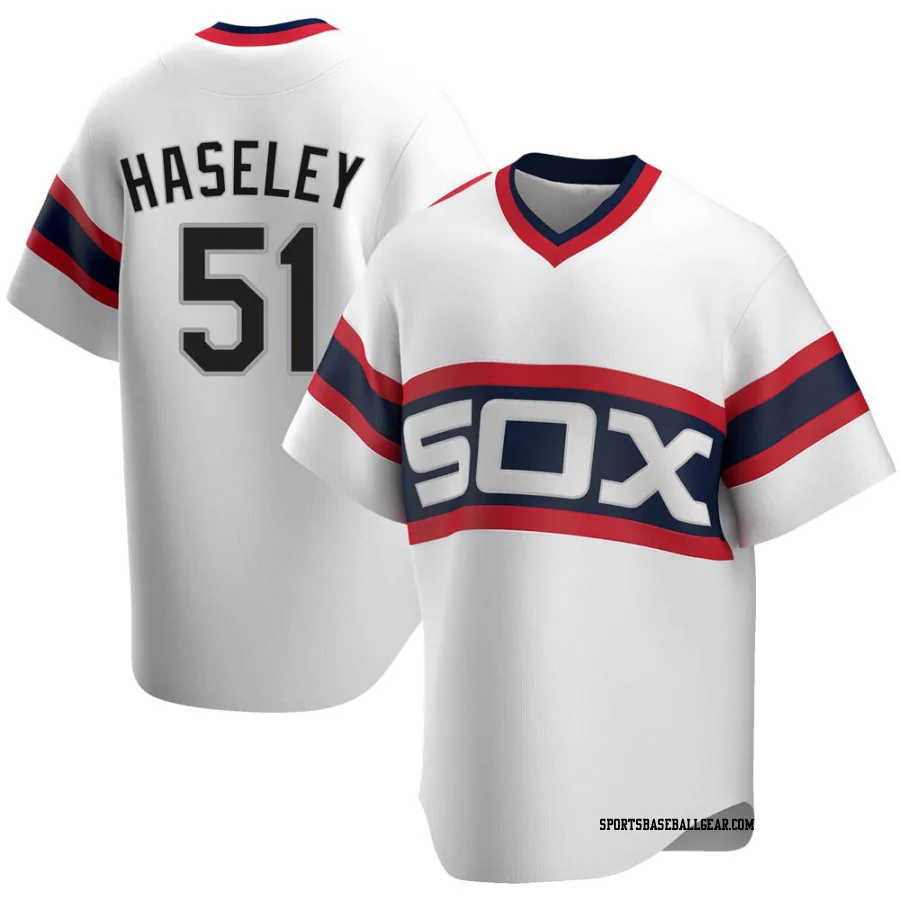 Adam Haseley Men's Chicago White Sox White Replica Cooperstown Collection Jersey