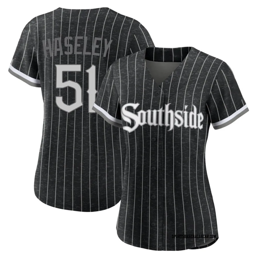 Adam Haseley Women's Chicago White Sox Black Authentic 2021 City Connect Jersey