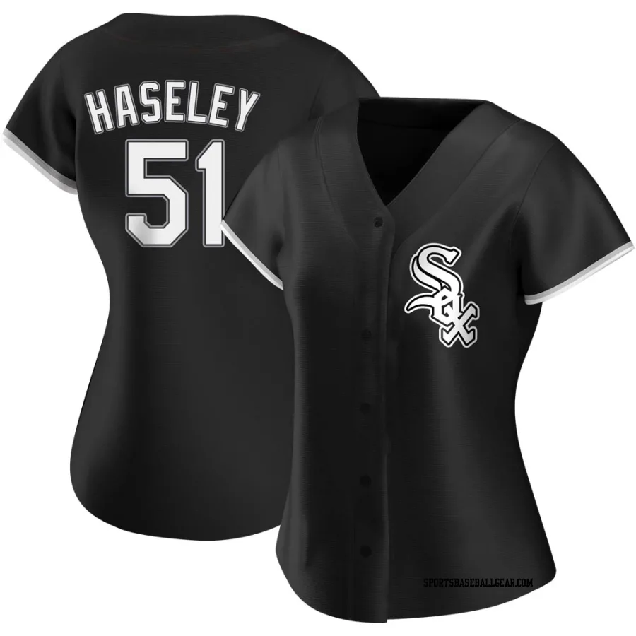 Adam Haseley Women's Chicago White Sox Black Authentic Alternate Jersey