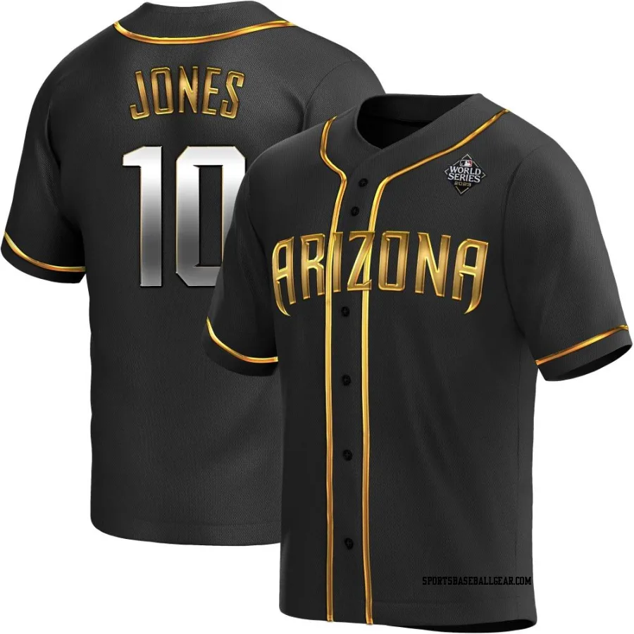 Adam Jones Men's Arizona Diamondbacks Black Golden Replica Alternate 2023 World Series Jersey