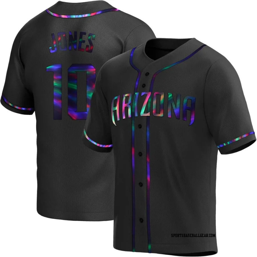 Adam Jones Men's Arizona Diamondbacks Black Holographic Replica Alternate Jersey