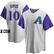 Adam Jones Men's Arizona Diamondbacks Cream/Purple Replica Alternate Cooperstown Collection Jersey