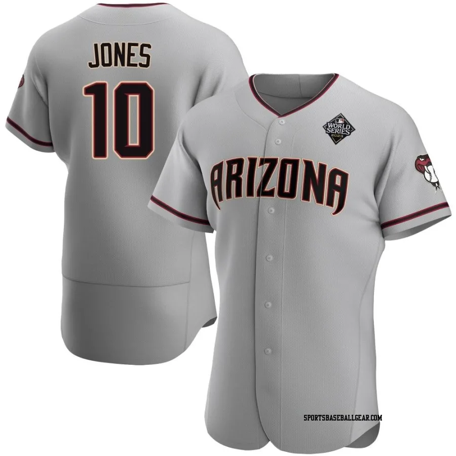 Adam Jones Men's Arizona Diamondbacks Gray Authentic Road 2023 World Series Jersey