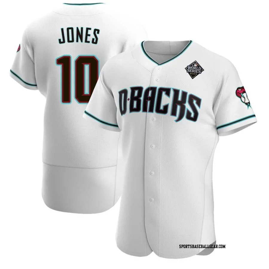 Adam Jones Men's Arizona Diamondbacks White Authentic Teal Alternate 2023 World Series Jersey