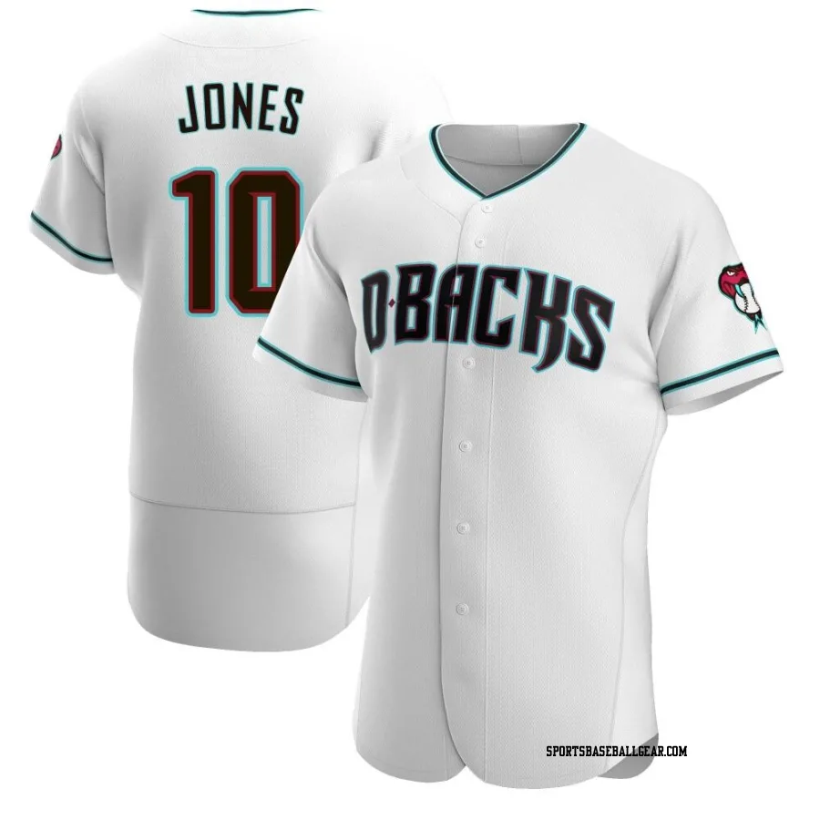 Adam Jones Men's Arizona Diamondbacks White/Teal Authentic Alternate Jersey