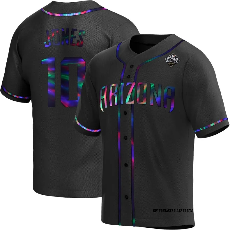 Adam Jones Youth Arizona Diamondbacks Black Holographic Replica Alternate 2023 World Series Jersey