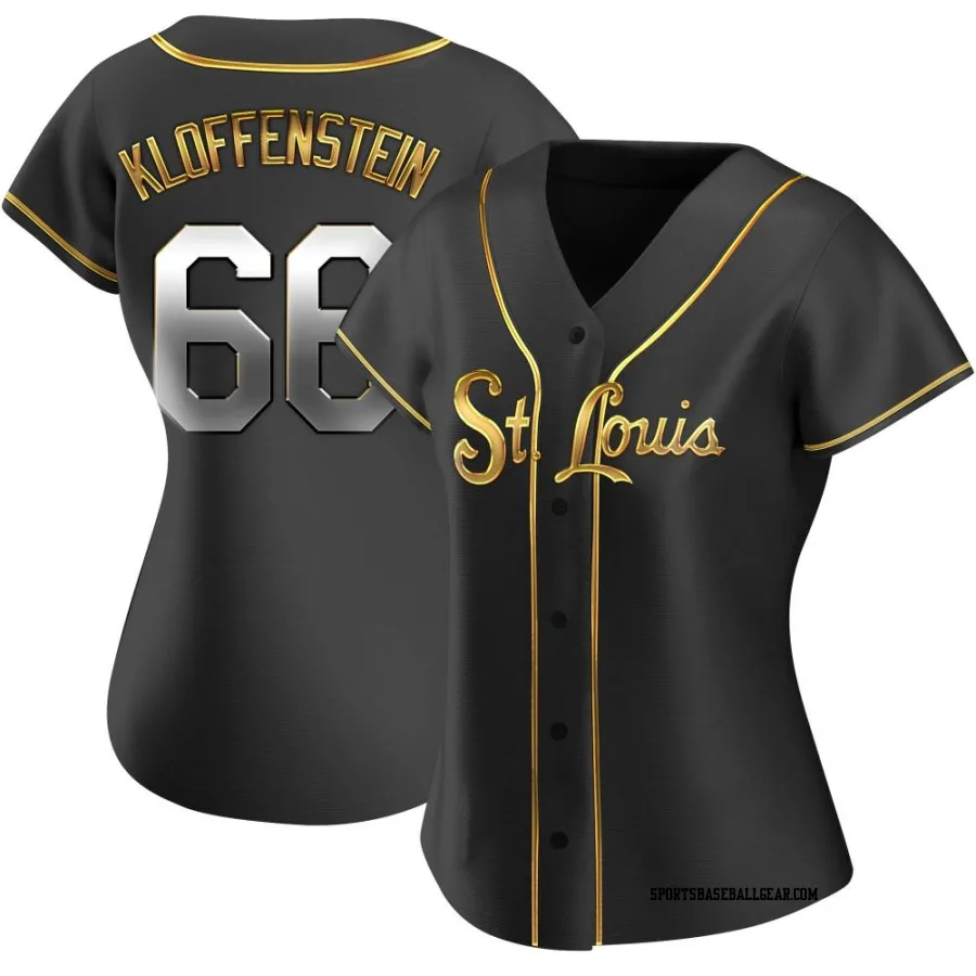 Adam Kloffenstein Women's St. Louis Cardinals Black Golden Replica Alternate Jersey