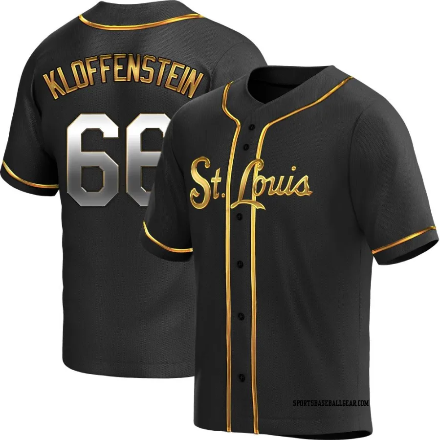 Adam Kloffenstein Youth St. Louis Cardinals Black Golden Replica Alternate Jersey