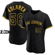 Adam Kolarek Men's Los Angeles Angels Black Authentic Snake Skin City Jersey