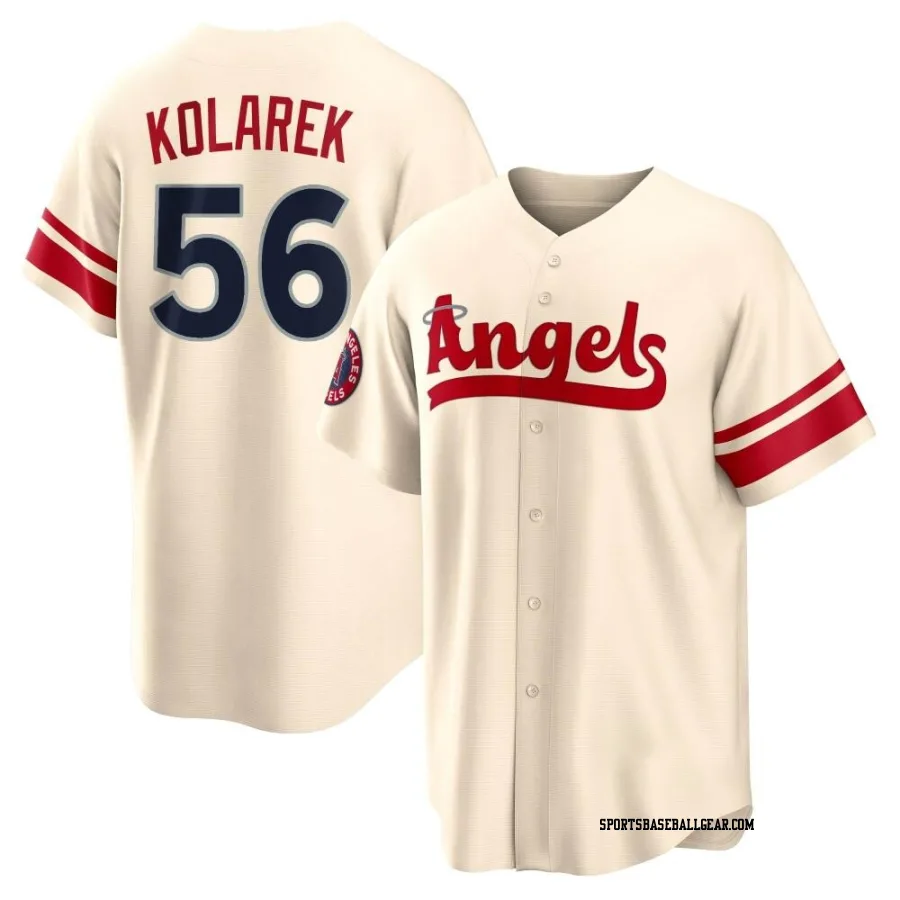 Adam Kolarek Men's Los Angeles Angels Cream Replica 2022 City Connect Jersey