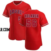 Adam Kolarek Men's Los Angeles Angels Scarlet Authentic Alternate Jersey