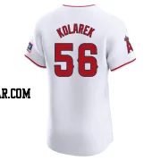 Adam Kolarek Men's Los Angeles Angels White Elite Home Patch Jersey