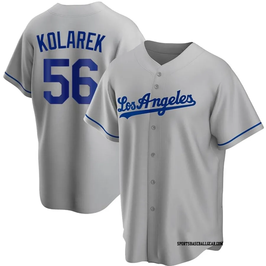 Adam Kolarek Men's Los Angeles Dodgers Gray Replica Road Jersey