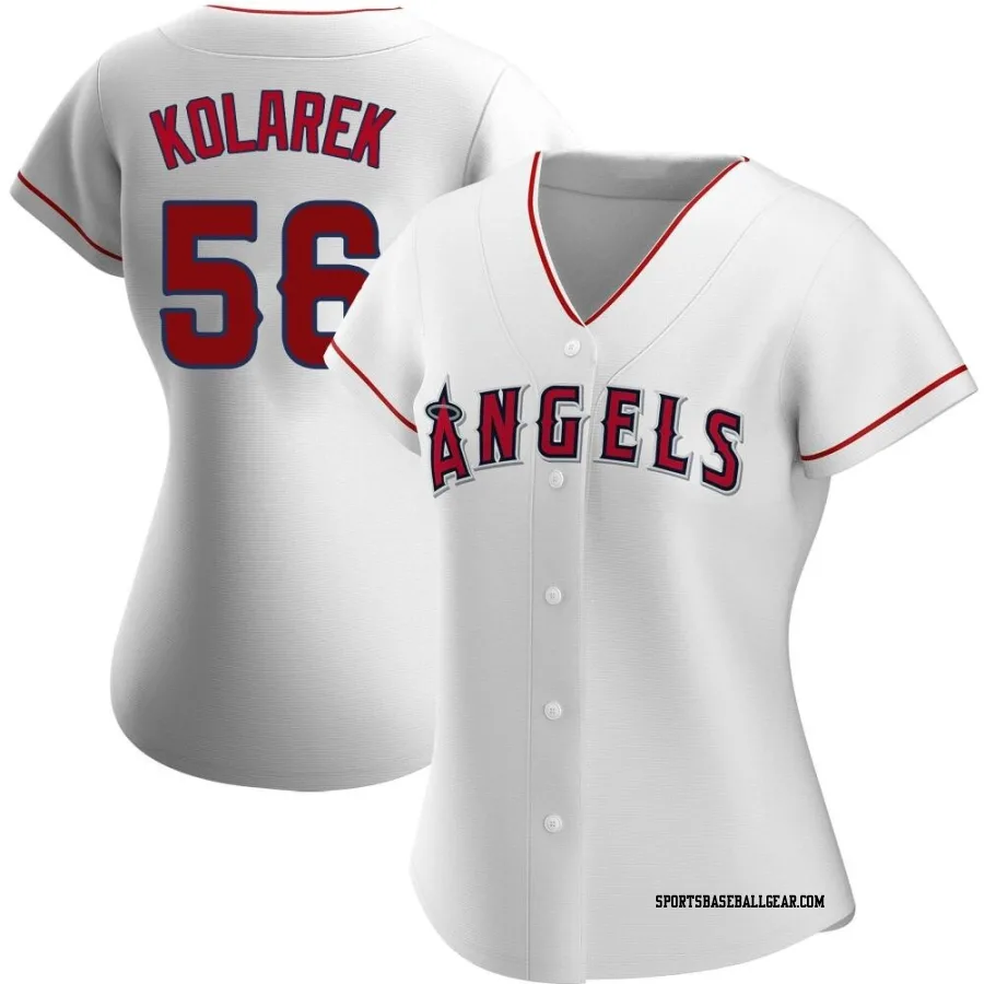 Adam Kolarek Women's Los Angeles Angels White Replica Home Jersey