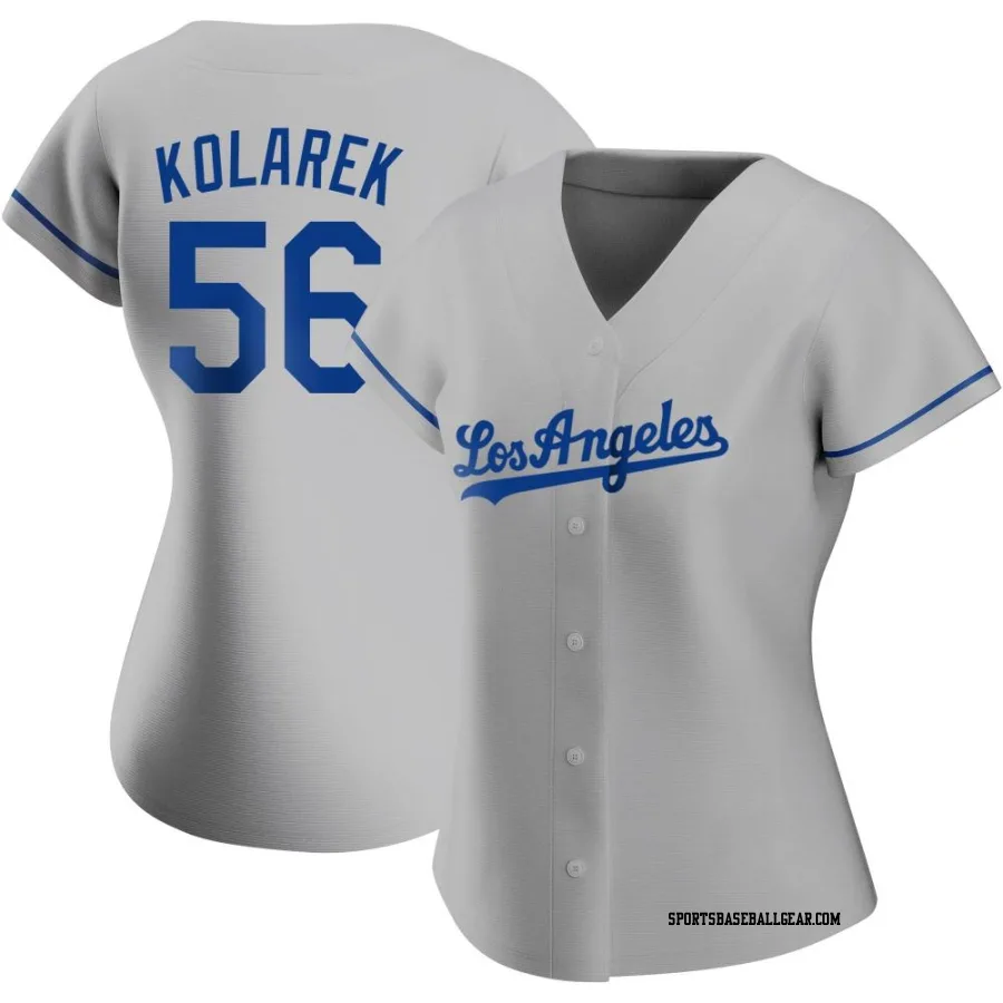 Adam Kolarek Women's Los Angeles Dodgers Gray Authentic Road Jersey