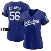 Adam Kolarek Women's Los Angeles Dodgers Royal Authentic 2021 City Connect Jersey