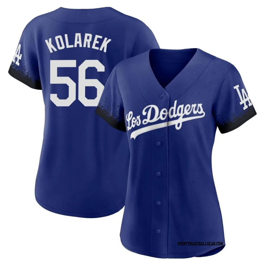 Adam Kolarek Women's Los Angeles Dodgers Royal Authentic 2021 City Connect Jersey