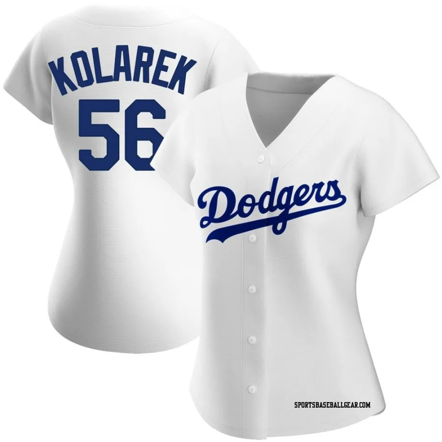 Adam Kolarek Women's Los Angeles Dodgers White Replica Home Jersey